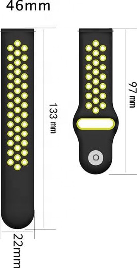 Фото - Ремінець для смарт-годинника BeCover Nike Style for Garmin Vivoactive 3/3 Music/Vivomove HR/Vivomove Black-Green (705775)