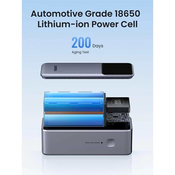 Фото - Батарея мобильная UGREEN 12000mAh 100W  PD,QC, USB-A, USB-С IN/OUT Grey (PB724)