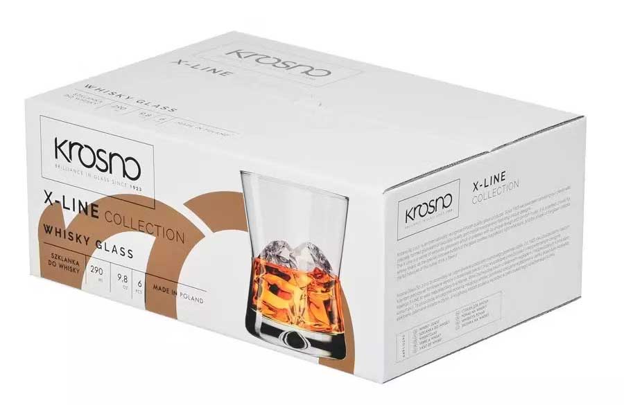 Фото - Набор стаканов для виски Krosno X-LINE 290 мл 6 шт. (787428)