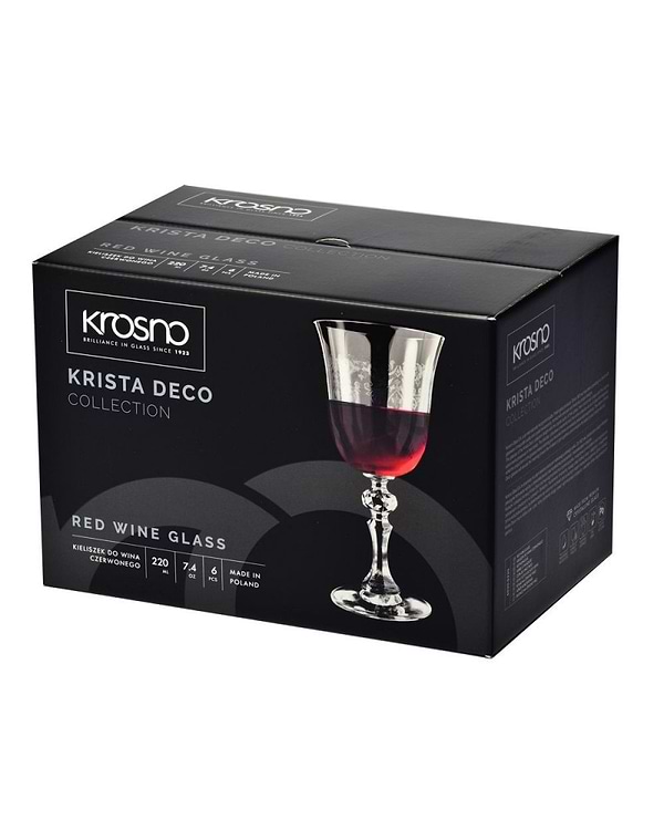 Фото - Набор бокалов Krosno KRISTA DECO 220 мл 6 шт. (788067)
