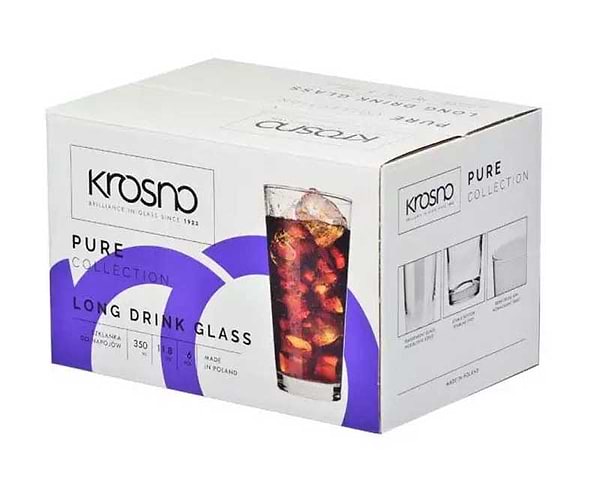Фото - Набір склянок Krosno PURE 350 мл 6 шт. (790107)