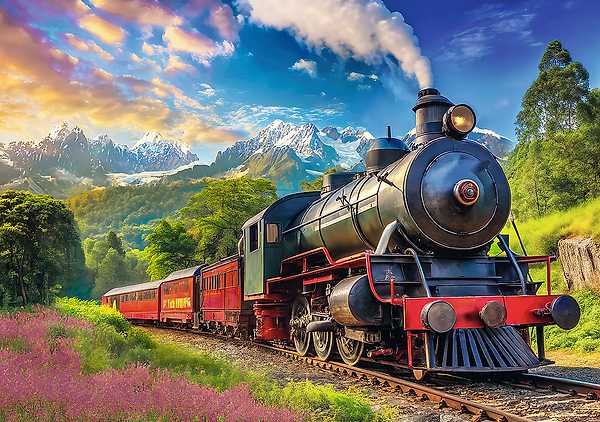 Фото - Пазлы (8+) Trefl Путешествие на поезде 1000 эл. (09290)