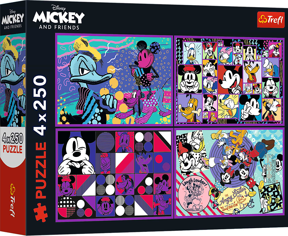 Пазли (8 +) Trefl Mickey&friends Серія пригод Міккі 4x250 ел. (33080)