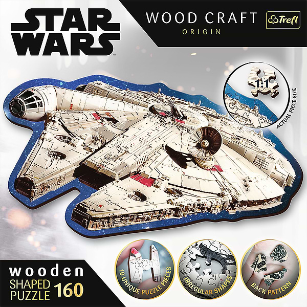 Фото - Пазлы (5-7 лет) Trefl Wooden Star Wars Тысячелетний сокол 160 эл. (01895)