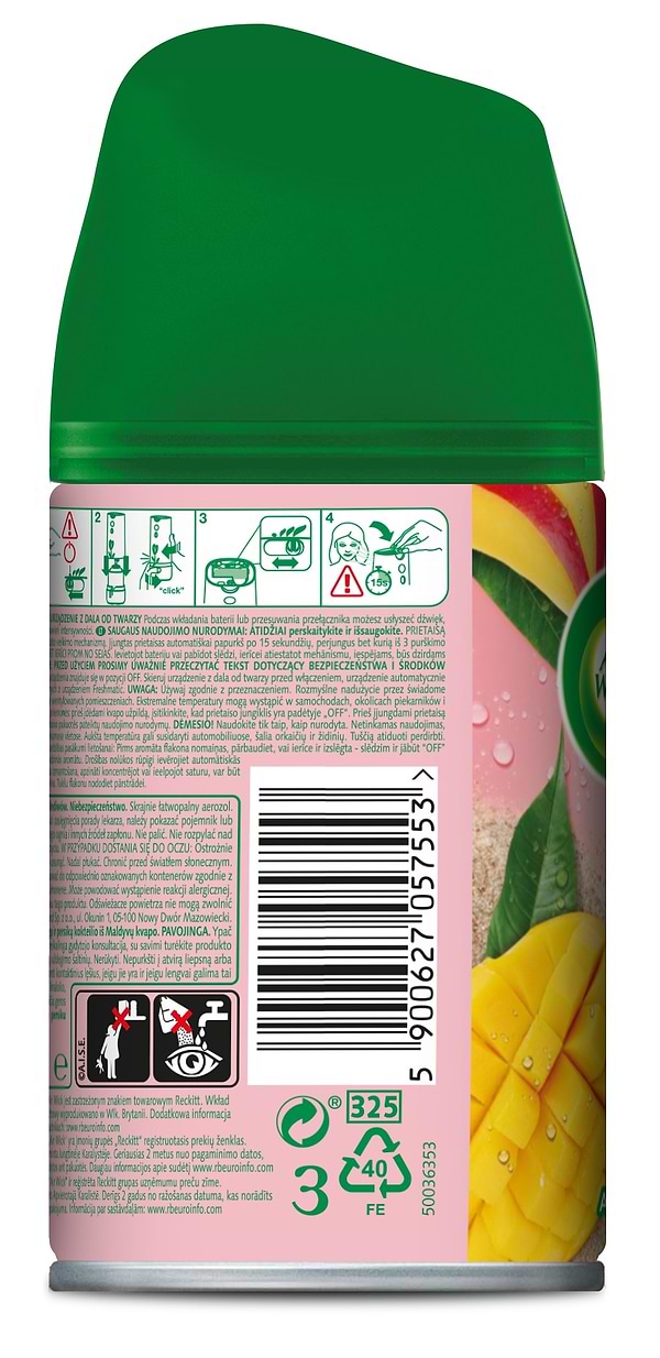 Фото - Освежитель воздуха аэрозольный Air Wick Fmatik Сочный манго 250 мл