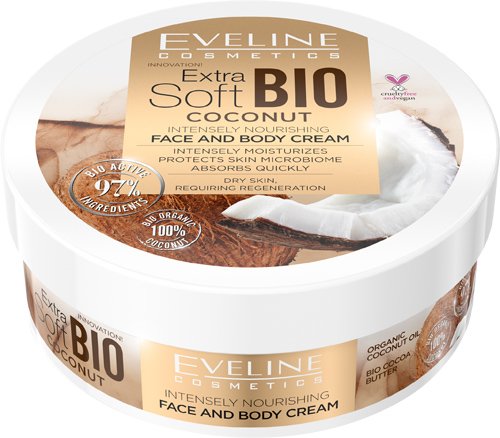 Крем для лица EVELINE Extra Soft Bio Coconut 200 мл (5903416019053)