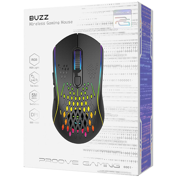Фото - Миша бездротова ігрова Proove Gaming Buzz Black (WMBU00022401)