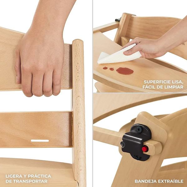 Фото - Стільчик для годування класичний Kinderkraft Enock Beige (KKKENOCBEGF0000)