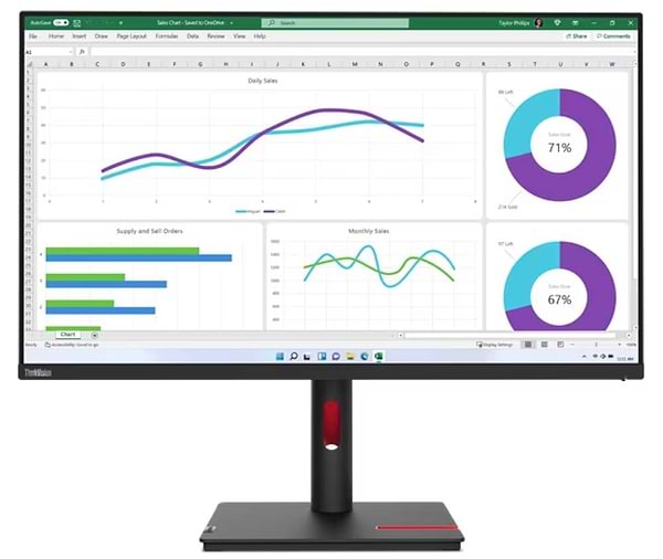 Фото - Монітор Lenovo ThinkVision T32h-30 (63D3GAT1UA)