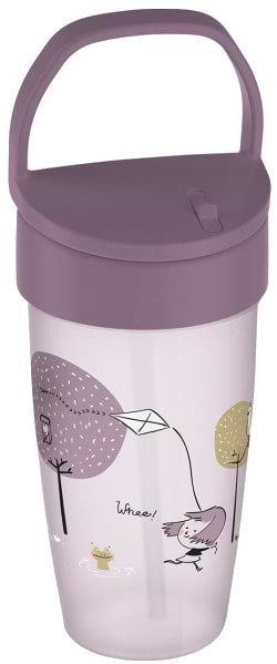 Стакан-непроливайка детский Lovi Lovely Girl JUNIOR с трубочкой, 350 мл. (35/355girl)