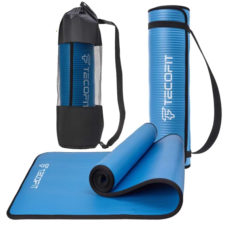 Купить Коврик для йоги и фитнеса TECOFIT Коврик/мат TECOFIT NBR 183x61x1 см Blue-Black +чехол-сумка в подарок (TOP18124795/1) - Фото 1 Коврик для йоги и фитнеса TECOFIT Коврик/мат TECOFIT NBR 183x61x1 см Blue-Black +чехол-сумка в подарок (TOP18124795/1) - Фото 1