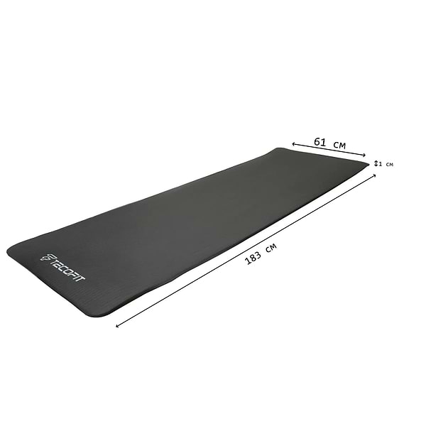 Фото - Килимок для йоги та фітнесу TECOFIT 183х61х1 см NBR Black (TOP20106462/2)