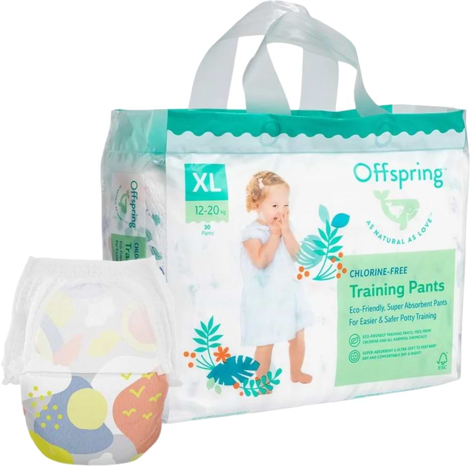 Одноразові підгузки-трусики Offspring розмір XL, 12-20 кг 30 шт. Небо (DP-OI-FAP-XL30P-SKY)