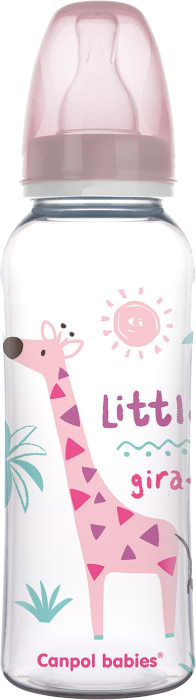 Пляшка для годування Canpol babies антиколікова з широким отвором 240 мл Easystart GOLD - рожева (35/240_pin)