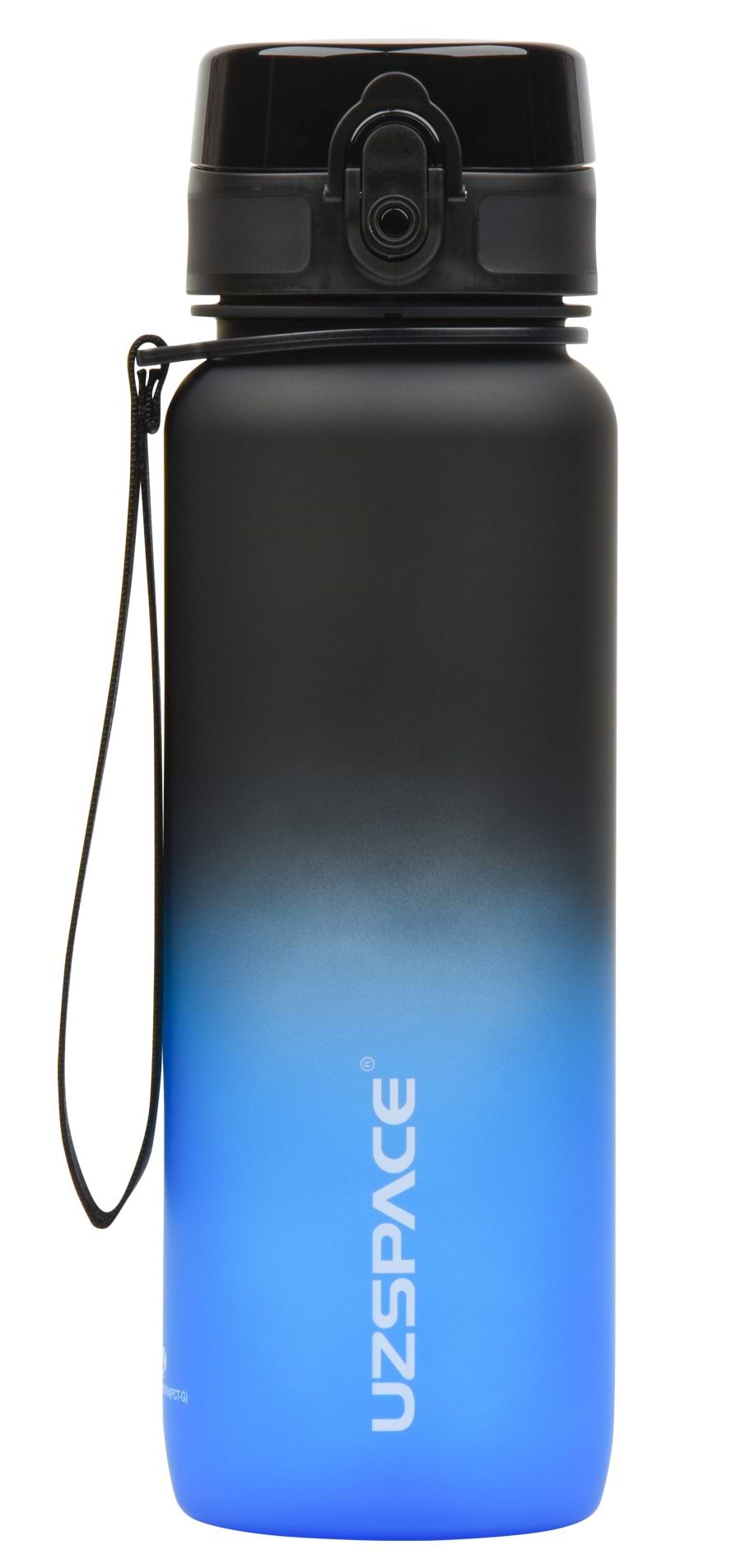 Бутылка для воды UZspace 3053 Frosted 800 мл Черно-голубая