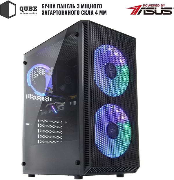 Фото - Системный блок QUBE QB i3 12100F RX 6600 8GB 1642 (i312100FRX66008GB1642)