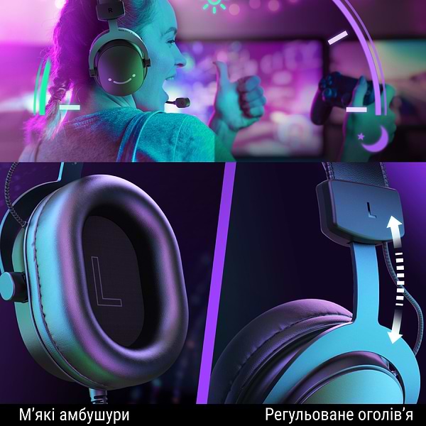 Фото - Гарнітура дротова ігрова Fifine H9 Black