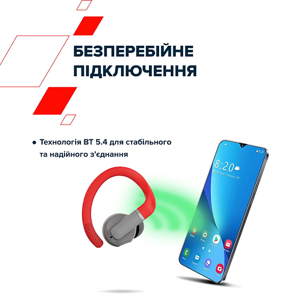 Фото - Наушники вкладыши беспроводные TWS Canyon OnRun 11 Sport Wireless charge Red (CNS-TWS11R)