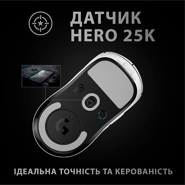 Фото - Мышь беспроводная игровая Logitech G Pro X Superlight White (910-005942)