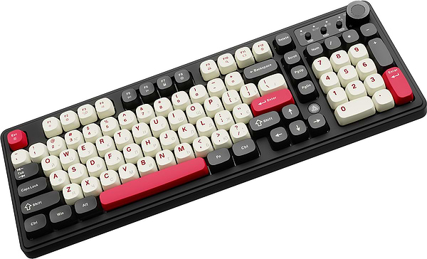 Фото - Клавиатура беспроводная игровая Ajazz AF98 PLUS Black Shark Red (AF98-PLUS-BSR)