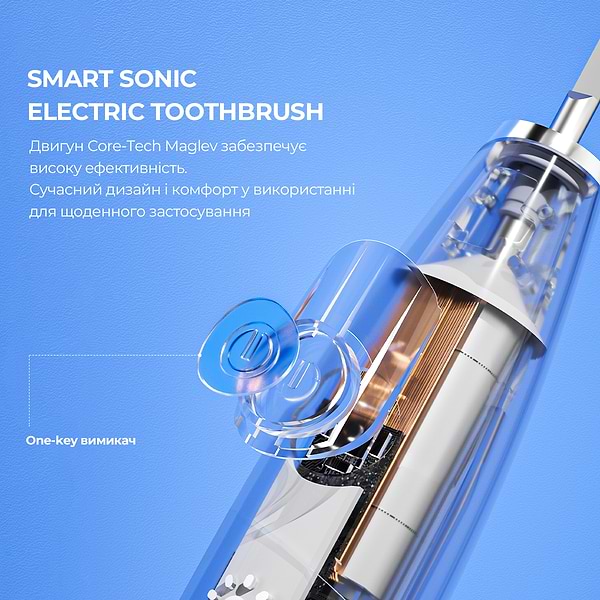 Фото - Зубная щетка электрическая Oclean Flow Sonic Electric Toothbrush Blue (6970810551860)