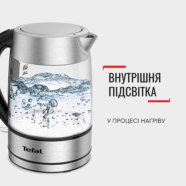 Фото - Електричний чайник Tefal Glass kettle KI772D38