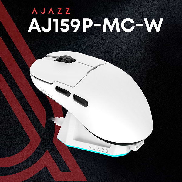 Фото - Миша бездротова ігрова Ajazz AJ159P MC -3 Mod-White-Pixart 3311 (AJ159P-MC-W)