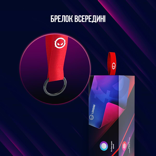 Фото - Килимок для миші ігровий Lorgar Main 133 Gaming Mouse Pad Purple (LRG-GMP133)