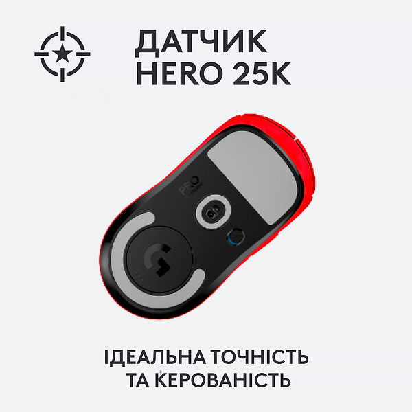Фото - Миша бездротова ігрова Logitech G Pro X Superlight Red (910-006784)