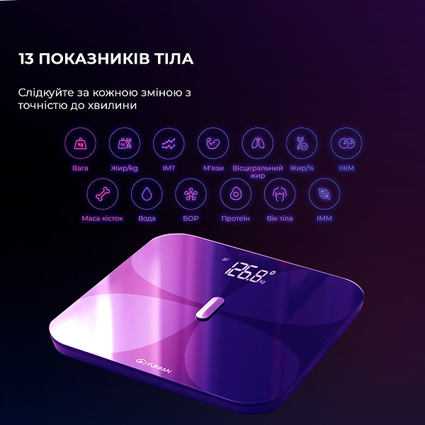 Фото - Ваги YUNMAI Pro Smart Scale Black (M1806CH-BK)