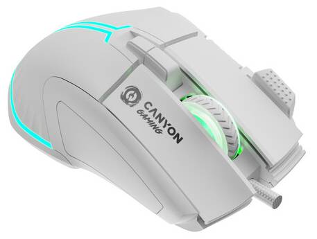 Фото - Миша дротова ігрова Canyon Fortnax GM-636 White (CND-SGM636W)