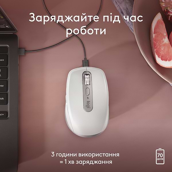 Фото - Мышь беспроводная Logitech MX Anywhere 3S for Mac Pale Grey (910-006946)