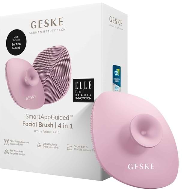 Щітка для чищення обличчя GESKE Facial Brush 4 в 1 рожевий з тримачем (GK000038PK01) - Фото 1
