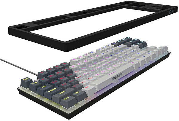 Фото - Клавиатура проводная игровая Lorgar Azar 514TKL EN/UA Mechanical RGB White (LRG-GK514TKL-WH-UA)