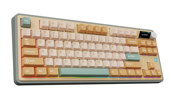 Фото - Клавіатура бездротова ігрова Ajazz AK870 Jasmine Switch (AK870-JS-YWG)