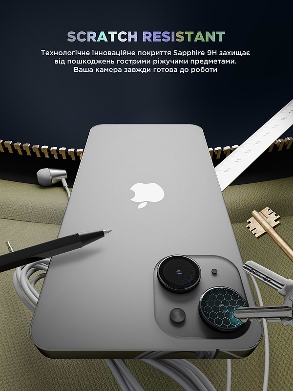 Фото - Защитное стекло для смартфона Armorstandart для камеры Supreme Black Icon for iPhone 15/15 Plus Clear (ARM76599)