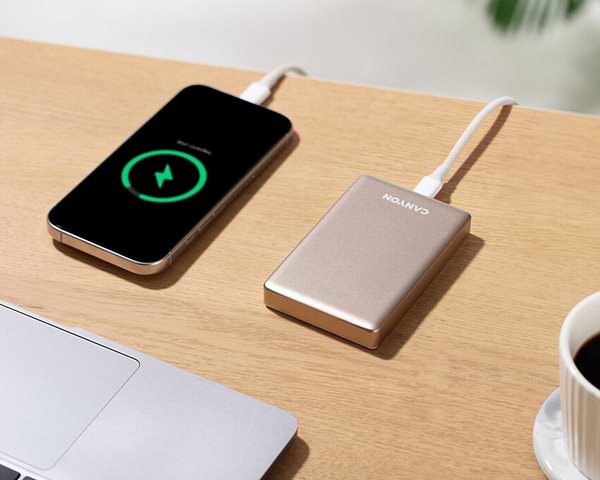 Фото - Батарея мобильная Canyon OnPower 510 slim Magsafe 10000 mAh PD20W Beige (CNS-CPB510BE)