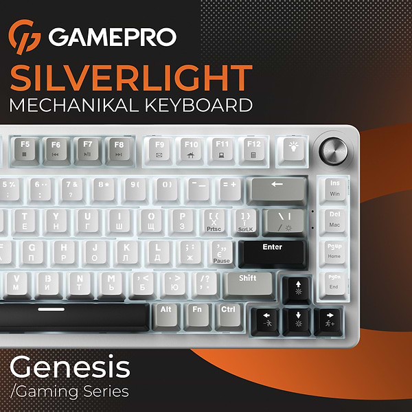 Фото - Клавиатура проводная игровая GamePro Genesis Silverlight  (MK126)