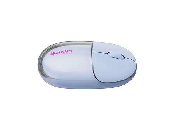 Фото - Миша бездротова Canyon OnClick 24 Dual-mode Silent Transparent/Blue (CNS-CMSW24BL)