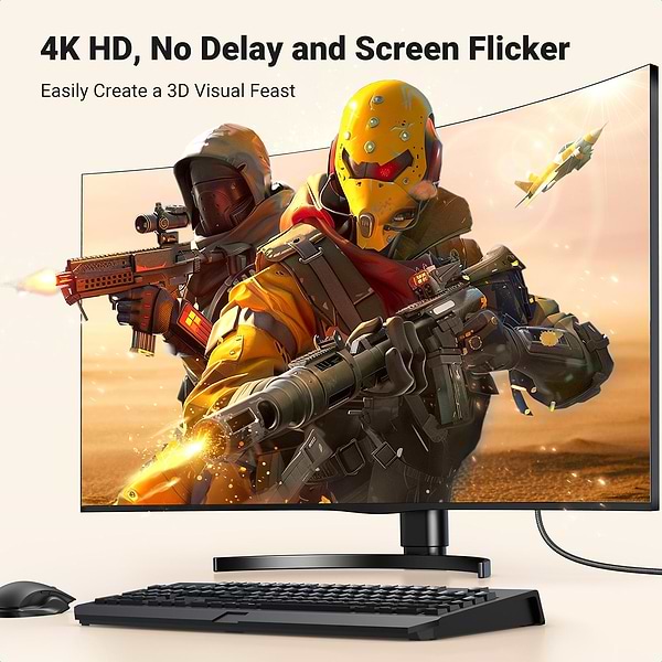 Фото - Кабель UGREEN DP125 DisplayPort to HDMI 2.0 4K@30Hz 3m Black (35843)