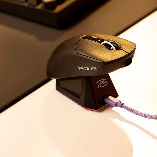 Фото - Миша бездротова ігрова Proove Gaming Rate Pro with Charging Dock black (WMRPCD022001)