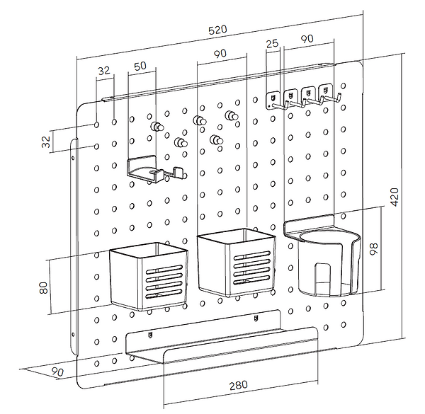 Фото - Настінна дошка-органайзер OfficePro WO910W White