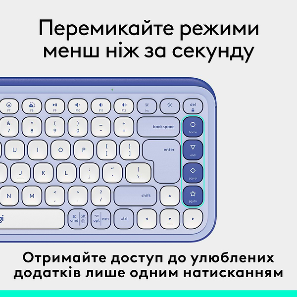 Фото - Клавиатура беспроводная Logitech POP Icon Keys Lilac (920-013074)