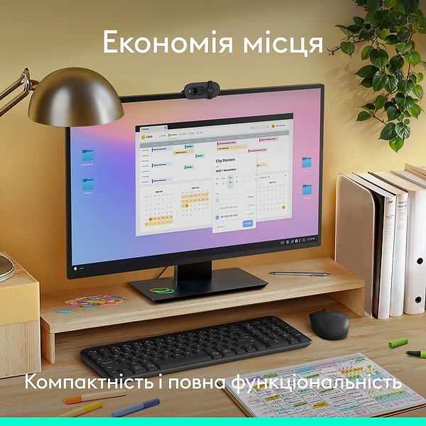 Фото - Клавіатура + миша бездротова Logitech MK250 Wireless Combo Graphite UKR (920-013823)