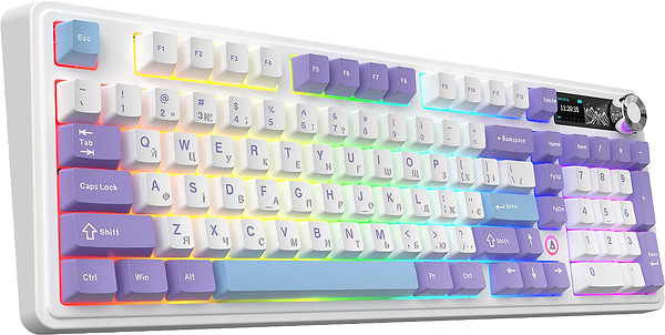 Фото - Клавиатура беспроводная игровая Ajazz AK980 V2 Gift Switch V2 Purple White Blue (AK980-V2-G-PWB)