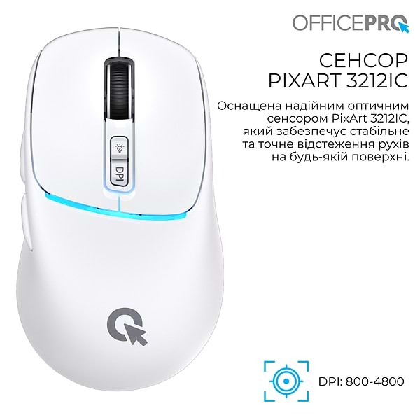 Фото - Миша бездротова OfficePro Silent Click Wireless White (M468W)