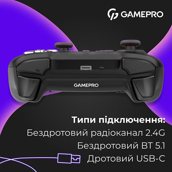 Фото - Геймпад GamePro GPX13BDOC BT Black