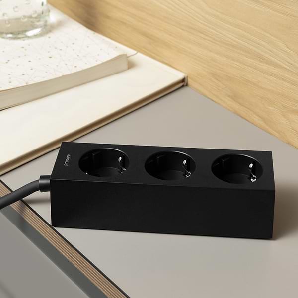 Фото - Сетевой фильтр Proove Magnet Strip (3xAC) 1.6m Black (PSMS25000001)