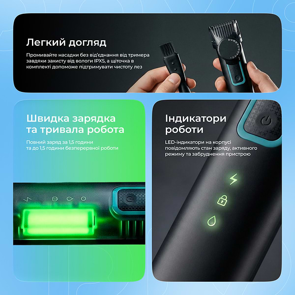 Фото - Тример універсальний Proove Dorian 5in1 Black (HTPD05002001)