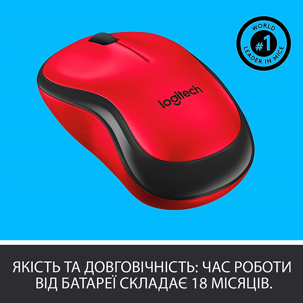 Фото - Мышь беспроводная Logitech M220 Silent Red USB (910-004880)